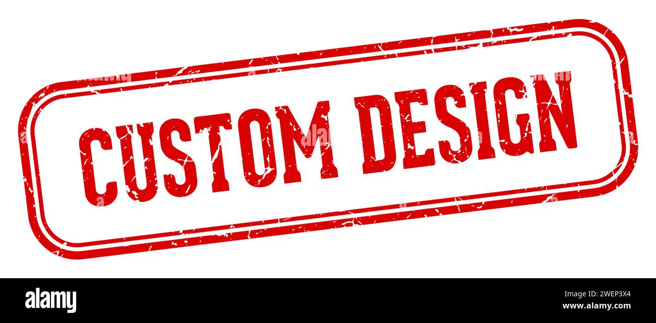 custom design stamp. custom design rectangular stamp isolated on white ...