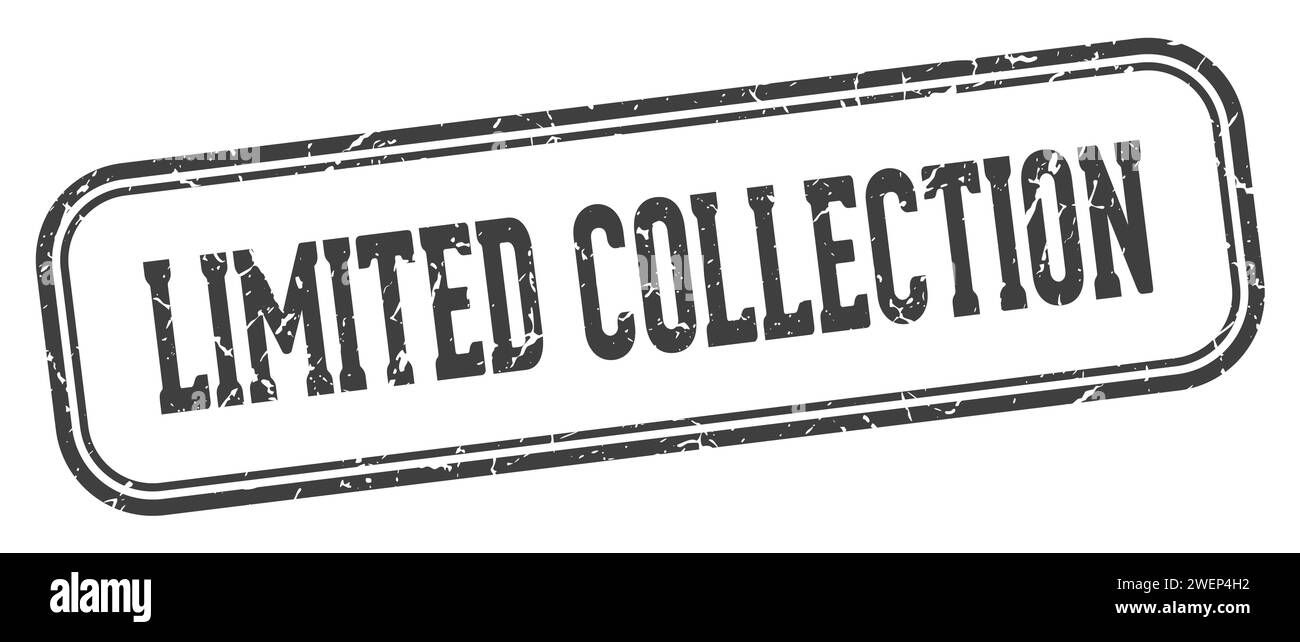 limited collection stamp. limited collection rectangular stamp isolated ...