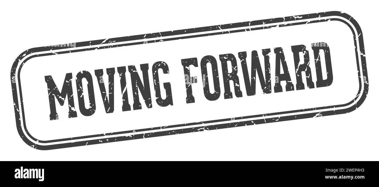 Move Forward Large Rectangular Icon moving forward stamp. moving forward rectangular stamp isolated on ...
