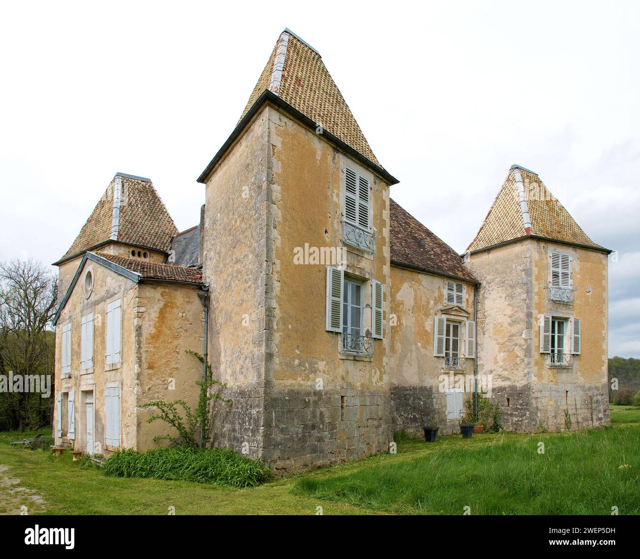 Château-de-Morteau near Cirey-lès-Mareilles, historical monument in France Stock Photo