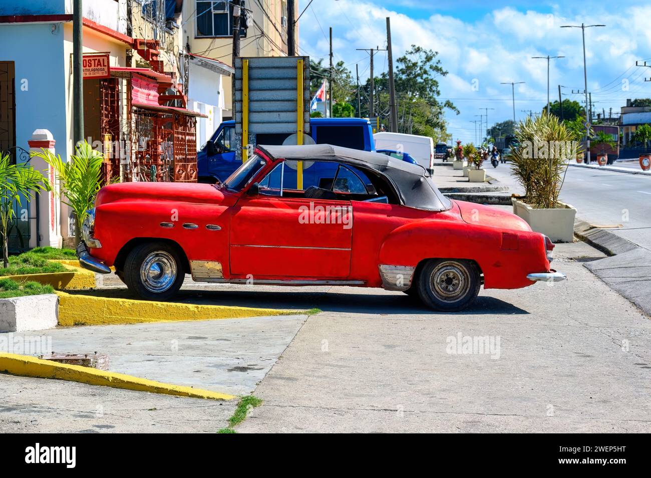 Vintage American car Buick in Santa Clara, Cuba Stock Photo