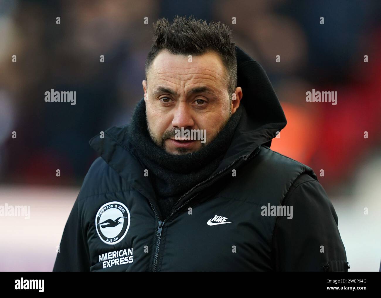 File photo dated 06-01-2024 of Roberto De Zerbi, who sidestepped speculation he could succeed Jurgen Klopp at Liverpool as he focuses on spearheading a memorable end to the season at Brighton. Issue date: Friday January 26, 2024. Stock Photo