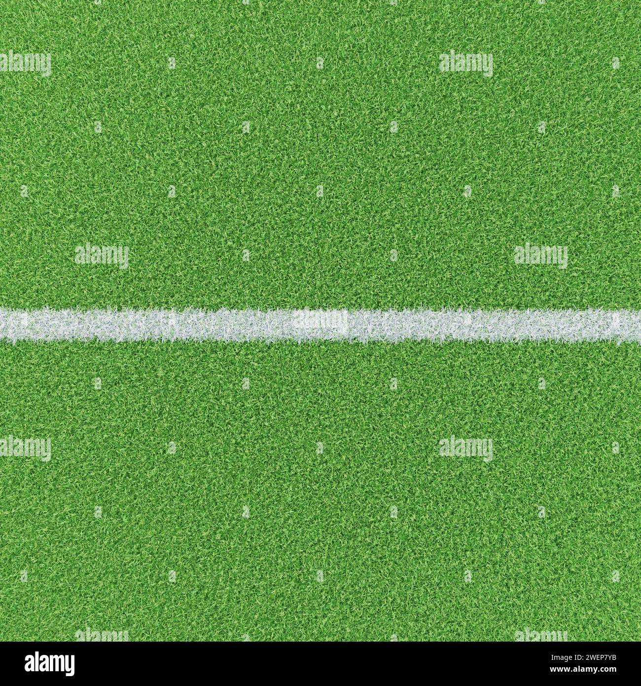 Chalk line on a groomed grass field. Base image for composites for