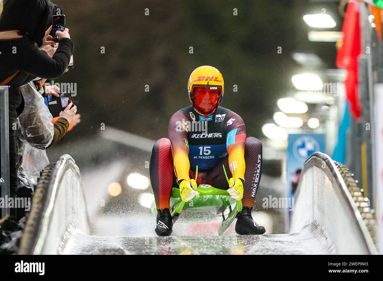 26 January 2024, Saxony, Altenberg Luge World Championships Men's