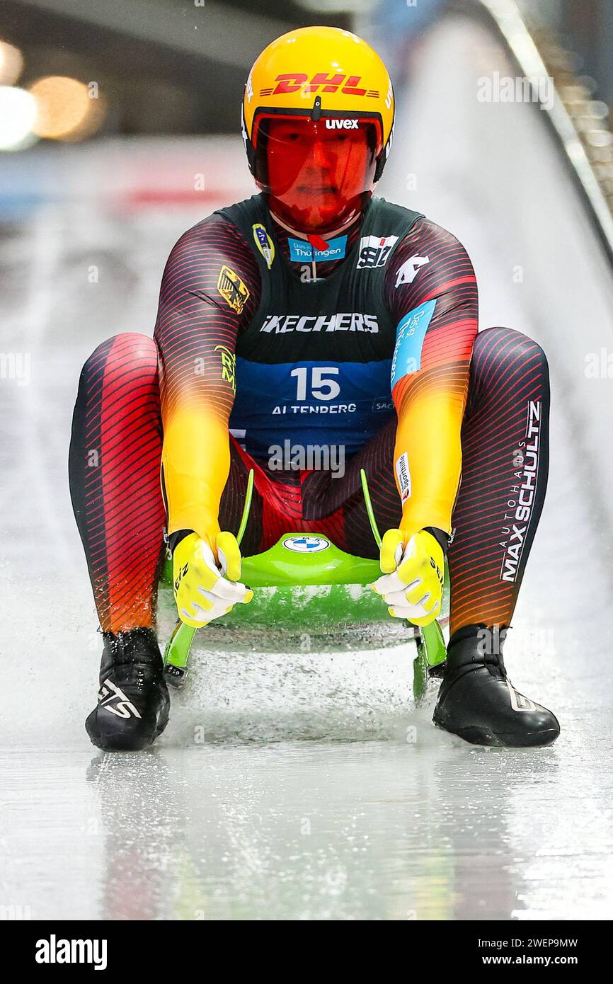 26 January 2024, Saxony, Altenberg Luge World Championships Men's