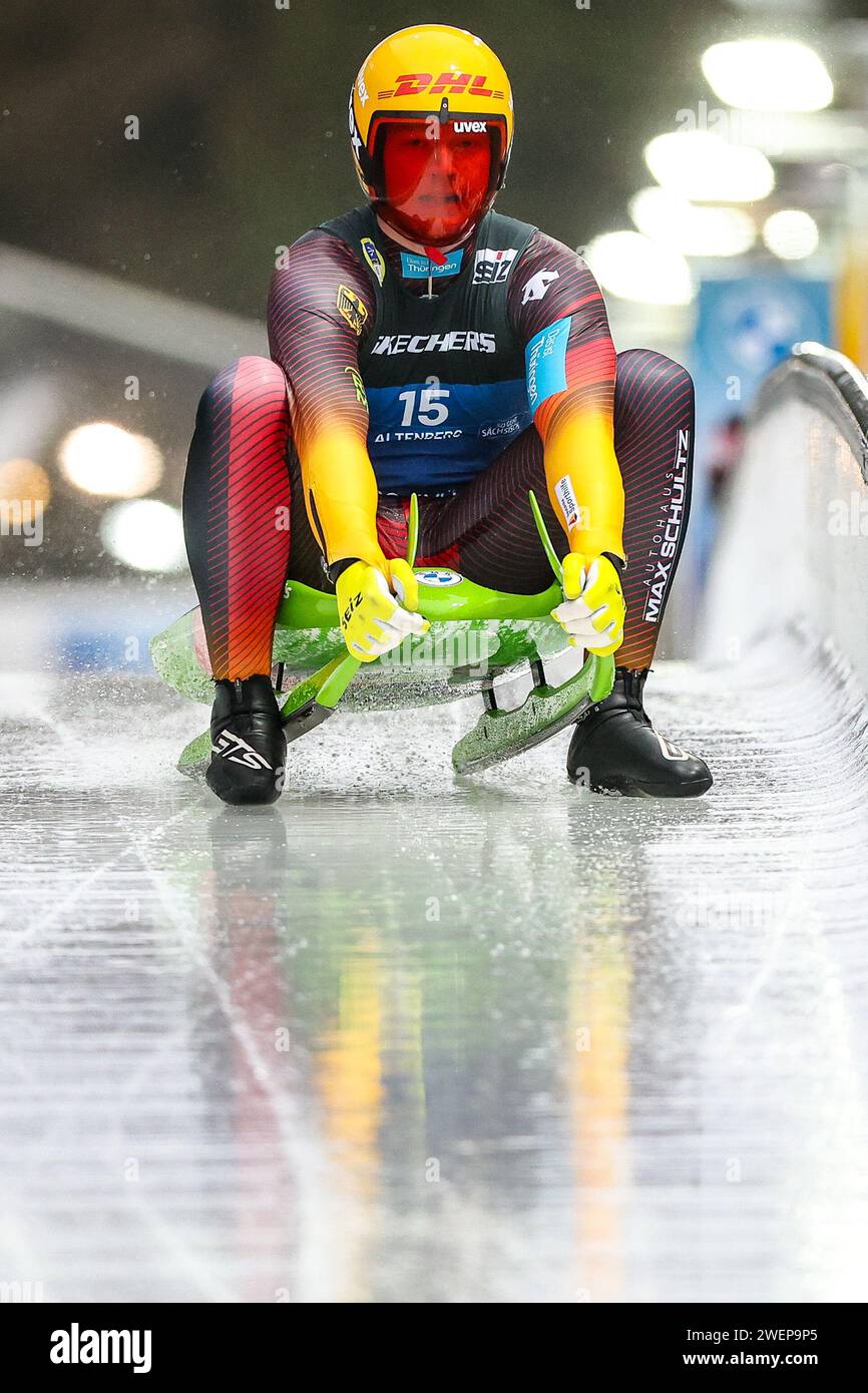 26 January 2024, Saxony, Altenberg Luge World Championships Men's