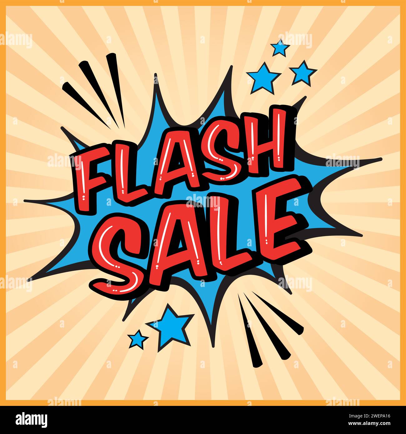 flash sales pop art huge sales text pop vector image Stock Vector