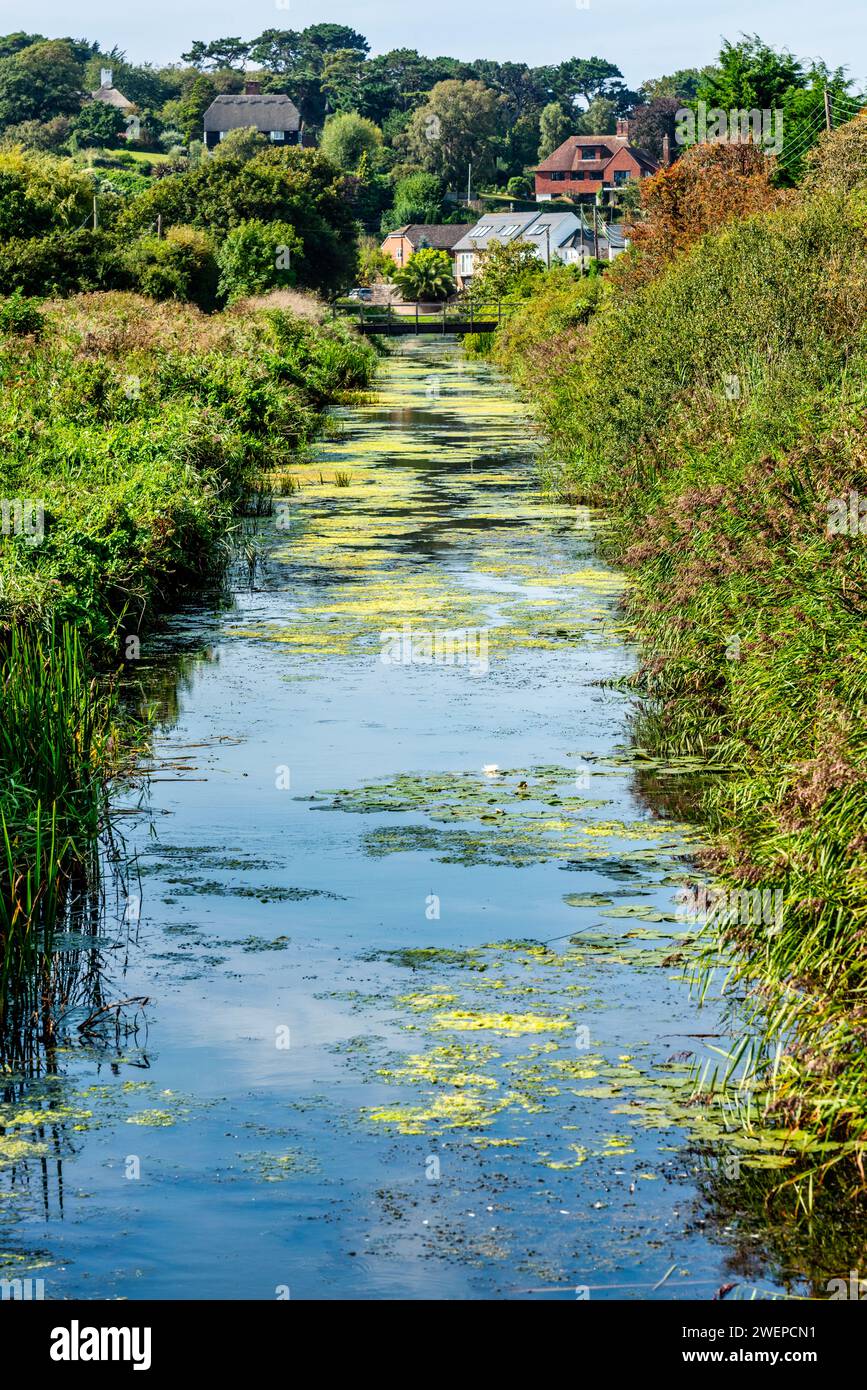 End of the royal Military Canal in Pett Level near Hastings in East Sussex, England Stock Photo