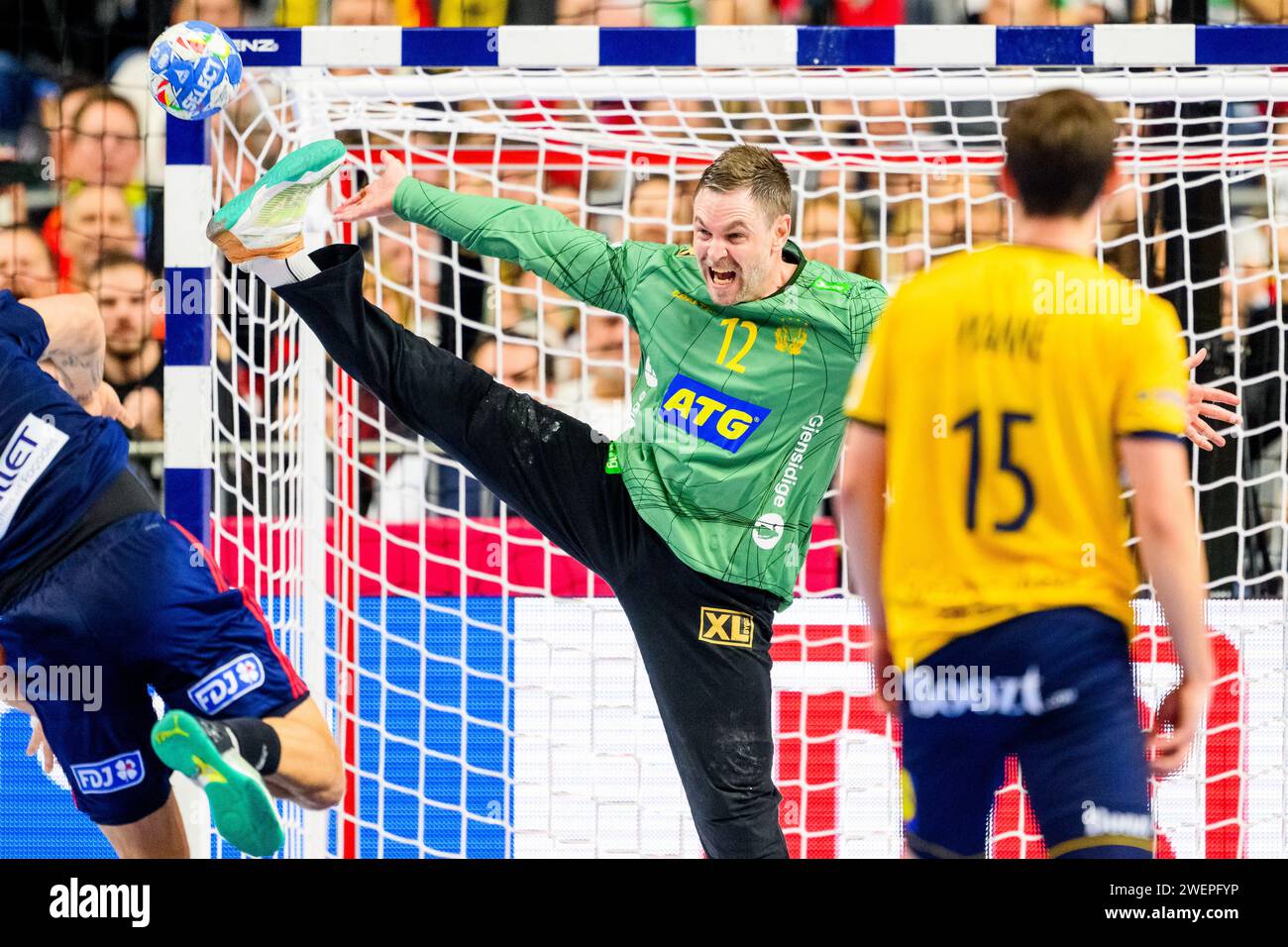 Goalkeeper Andreas Palicka of, Sweden. , . during the EHF European