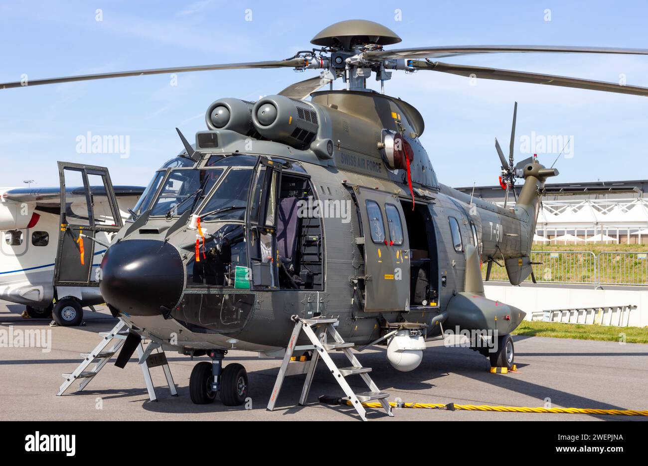 Swiss Air Force Eurocopter AS332 Super Puma transport helicopter at the ...