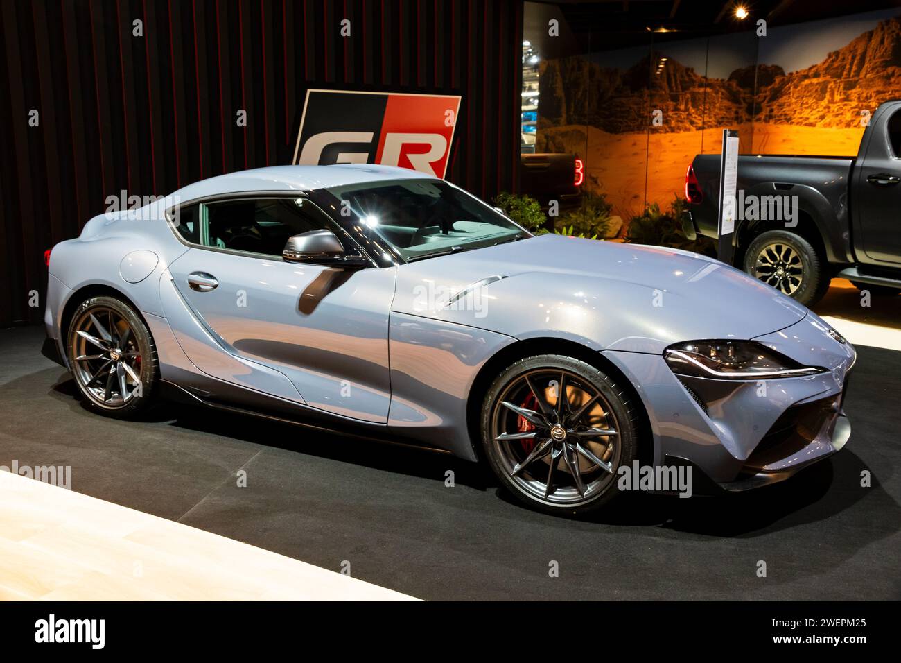 Toyota GR Supra 2.0 sports car at the Brussels Autosalon European Motor ...