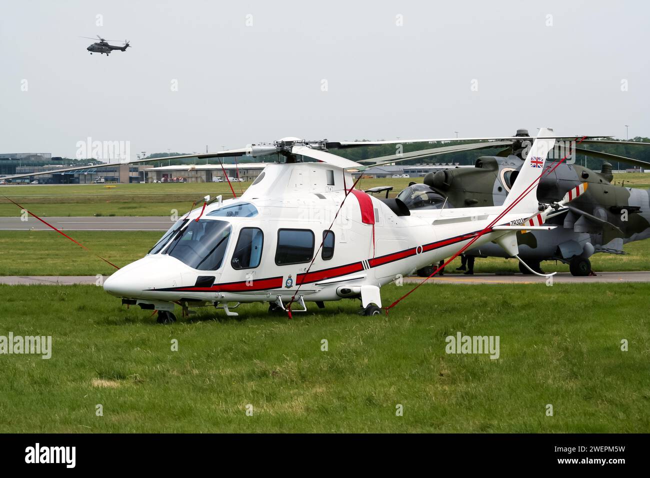 Royal Air Force AgustaWestland AW109E Power helicopter at Liege-Bierset airport. Liege, Belgium - May 13, 2007 Stock Photo
