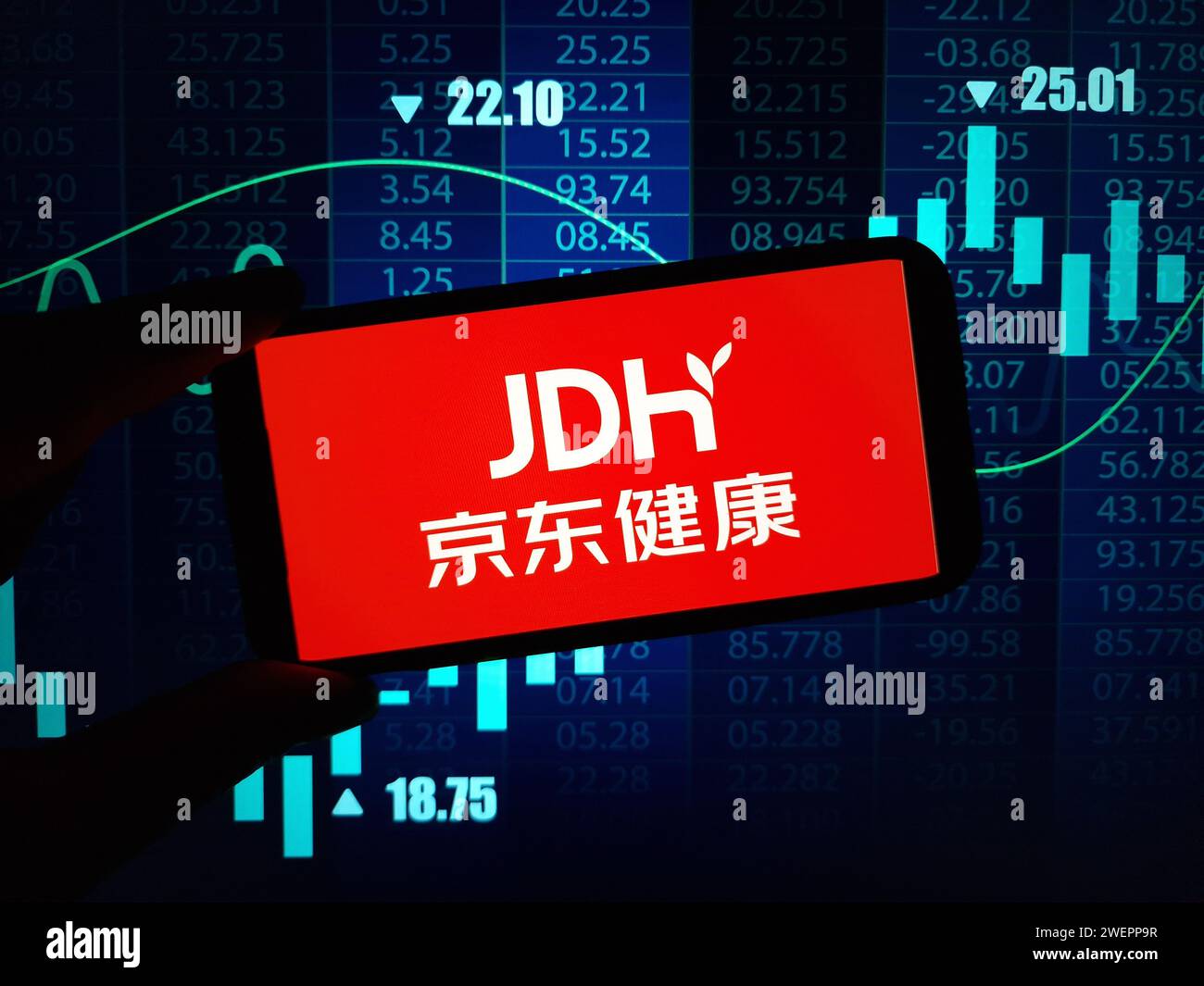 Konskie, Poland - January 25, 2024: JD Health company logo displayed on ...