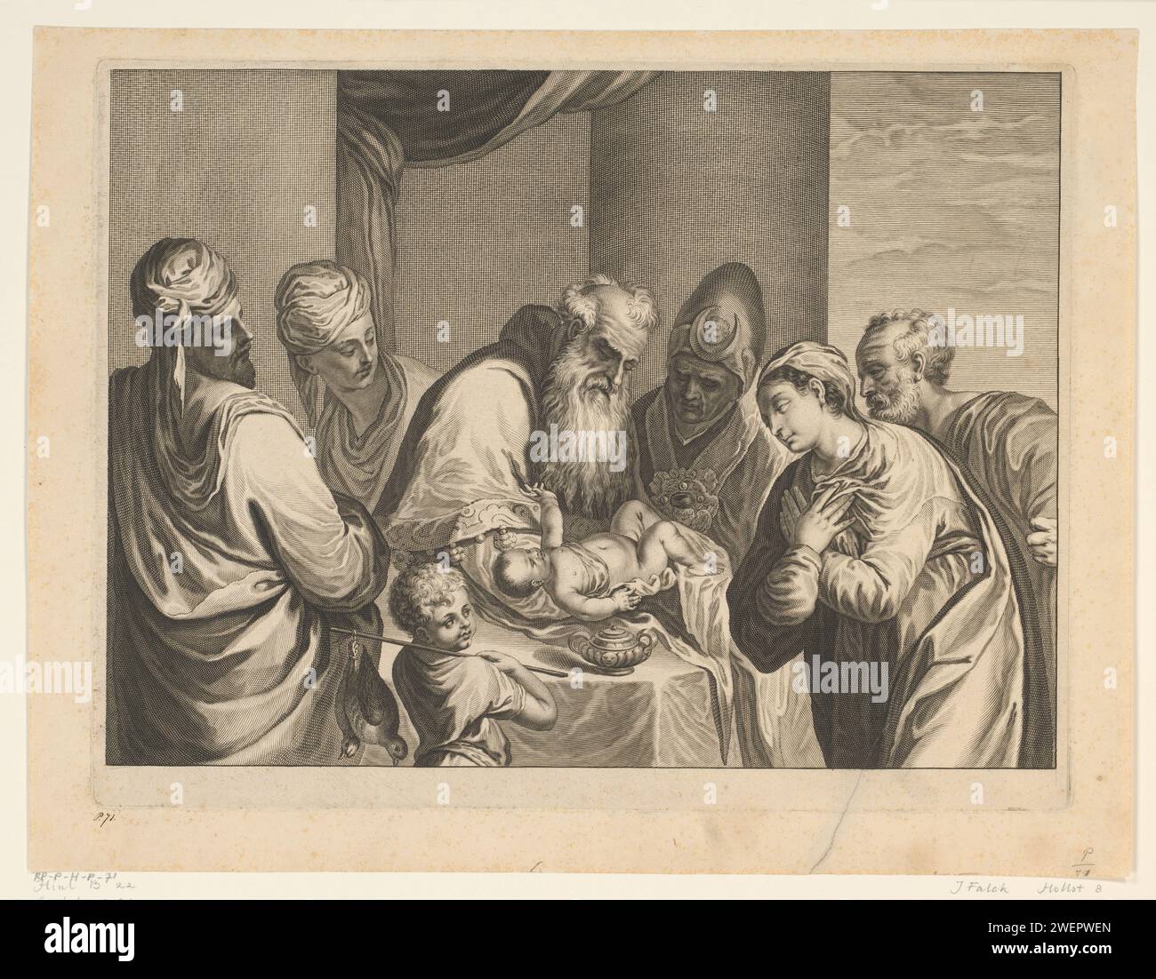 Presentation of christ in the temple 1646 1658 print simeon holds