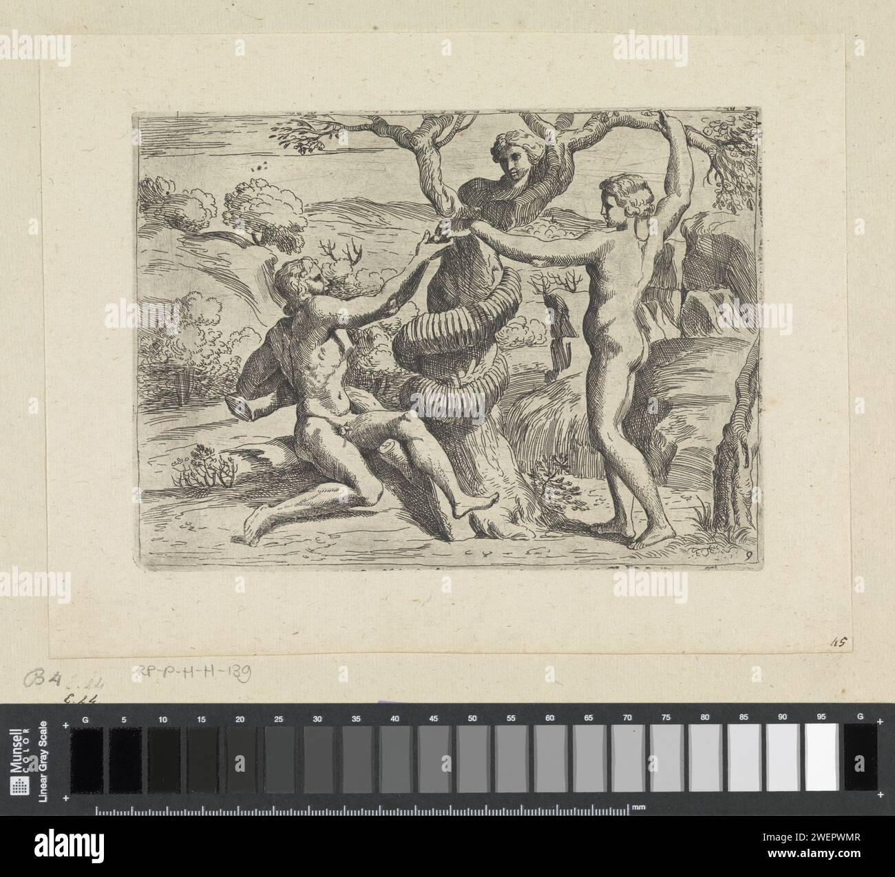 Eva offers Adam the forbidden fruit, Giovanni Lanfranco, After Rafaël