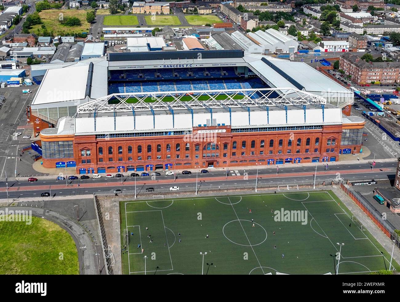 Scottish football stadium aerial hires stock photography and images
