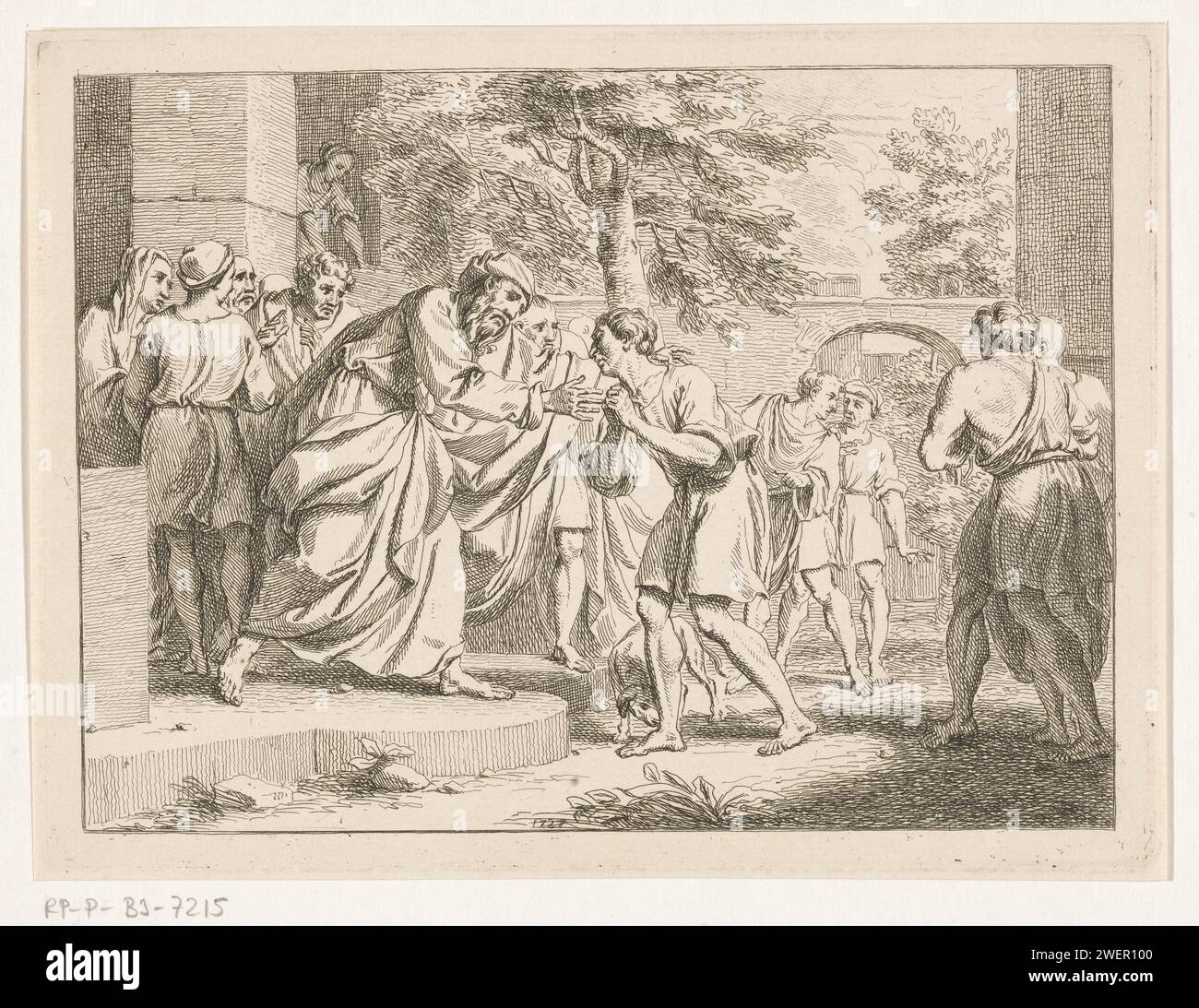 The return of the lost son, Louis Fabritius Dubourg, 1727 print The