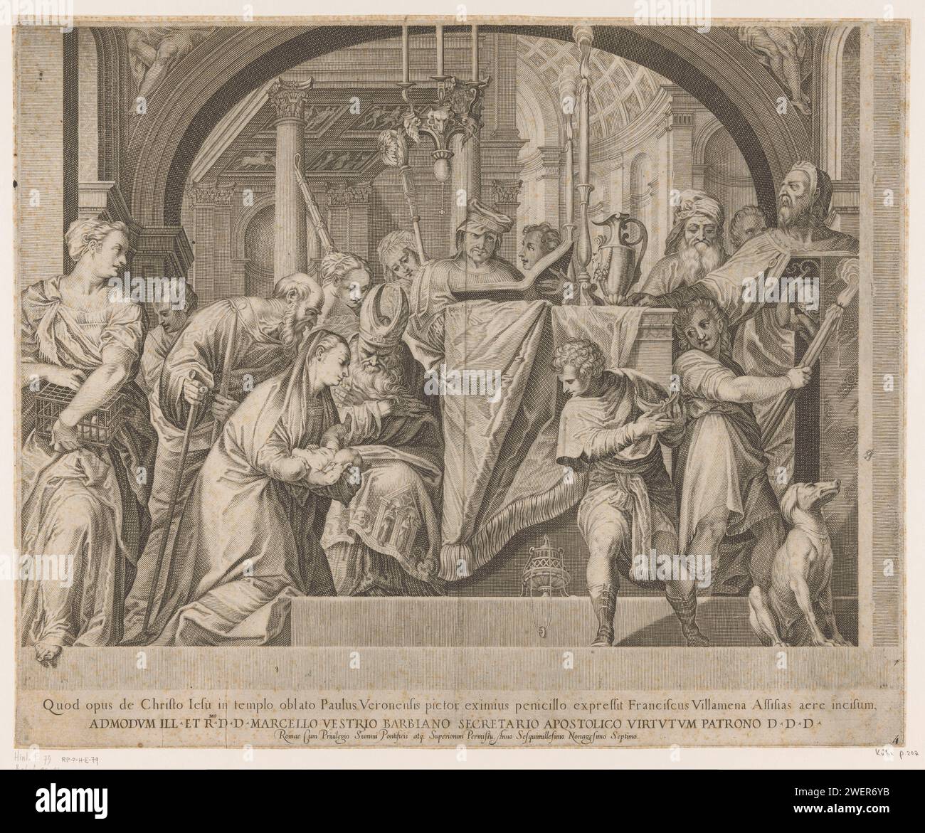 Presentation of Christ in the Temple, Francesco Villamena, After Paolo ...