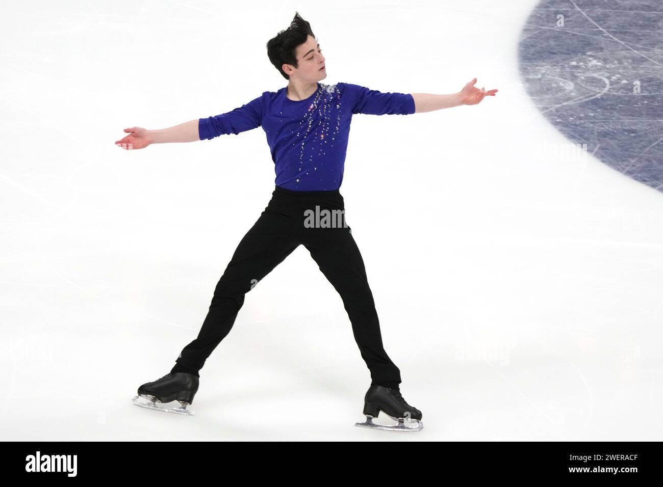 COLUMBUS, OH JANUARY 26 Joseph Klein skates in the Men's Short