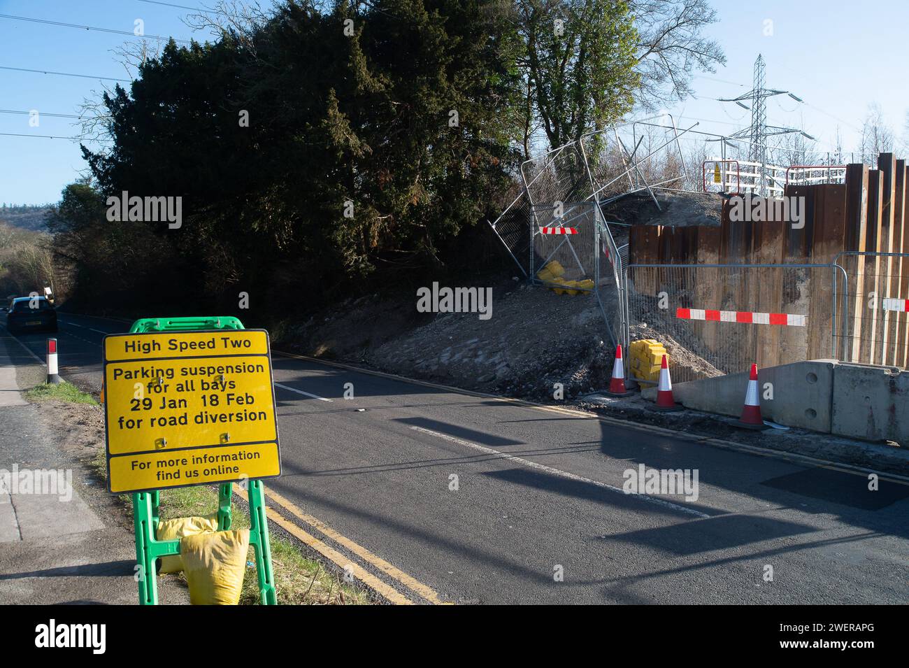 Wendover, UK. 26th January, 2024. HS2 have demolished six houses in