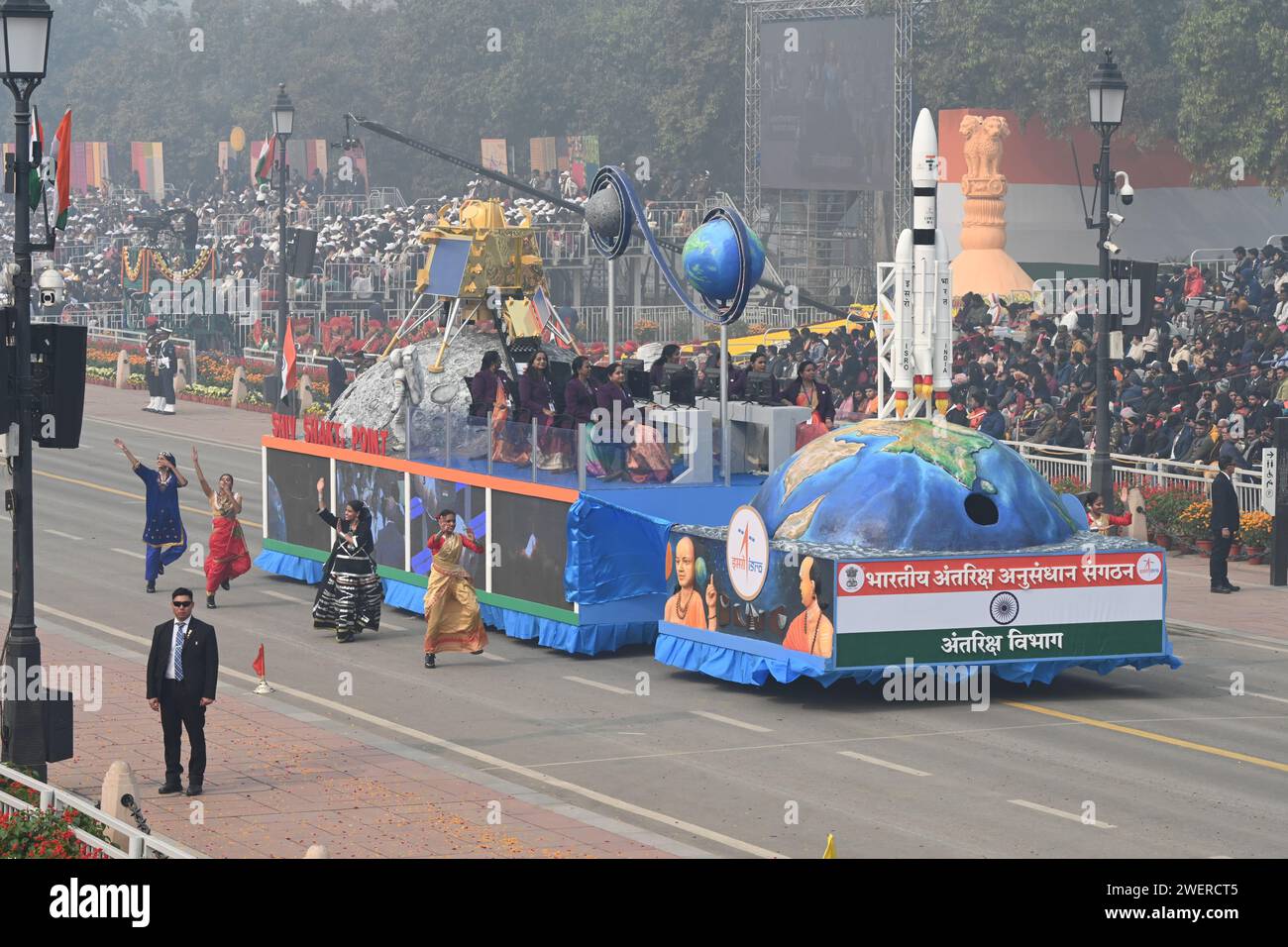 NEW DELHI, INDIA - JANUARY 26: ISRO Tableau display during the 75th ...