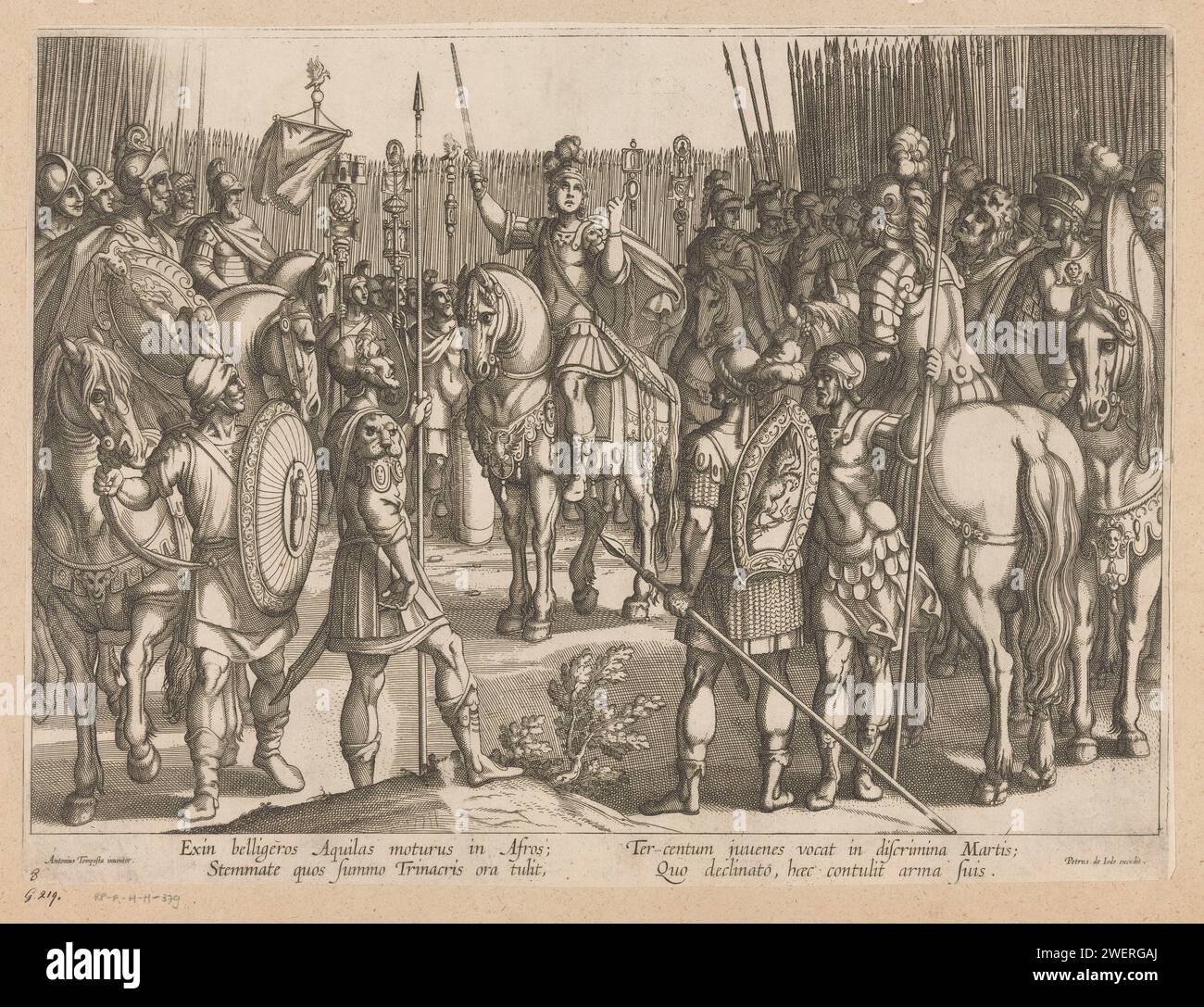 Scipio Africanus addresses his soldiers, monogrammist ICG, after