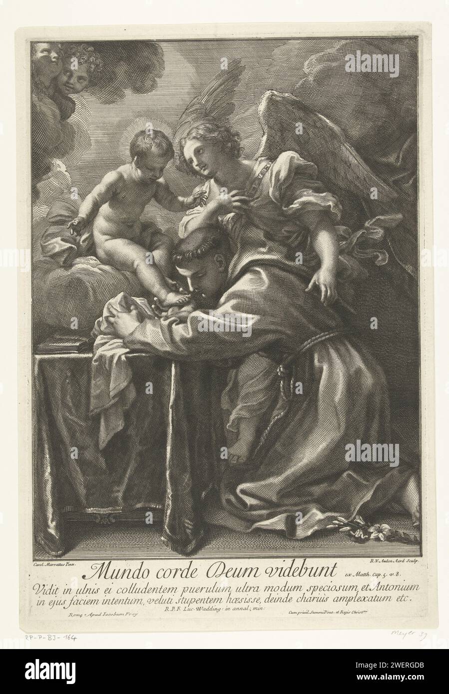 Luke Wadding Antonius van Padua kisses the feet of the Christ child, Robert van ...