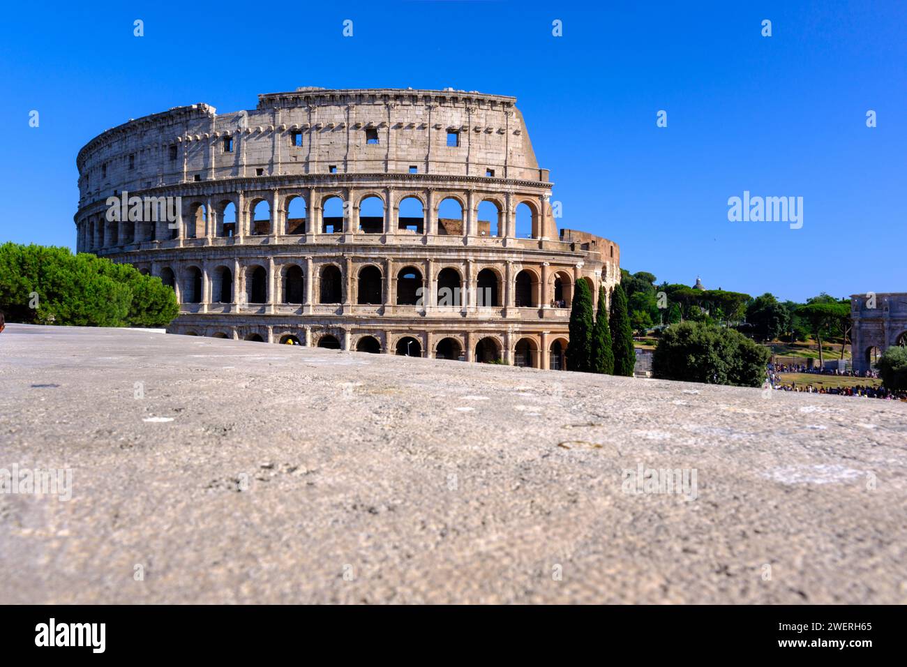 Rome Colosseum in the summertime, Italy Stock Photo