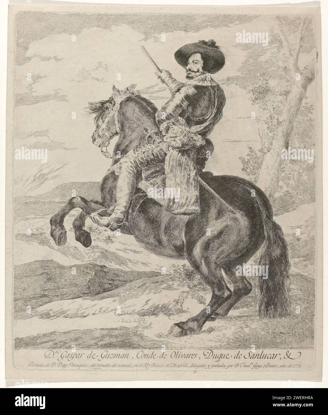 Portret Gaspar de Guzman, Count of Olivares, Duke of San Lucar