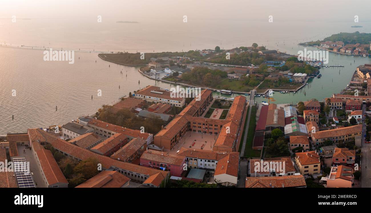 Aerial view of Murano island in Venice lagoon, Italy Stock Photo - Alamy