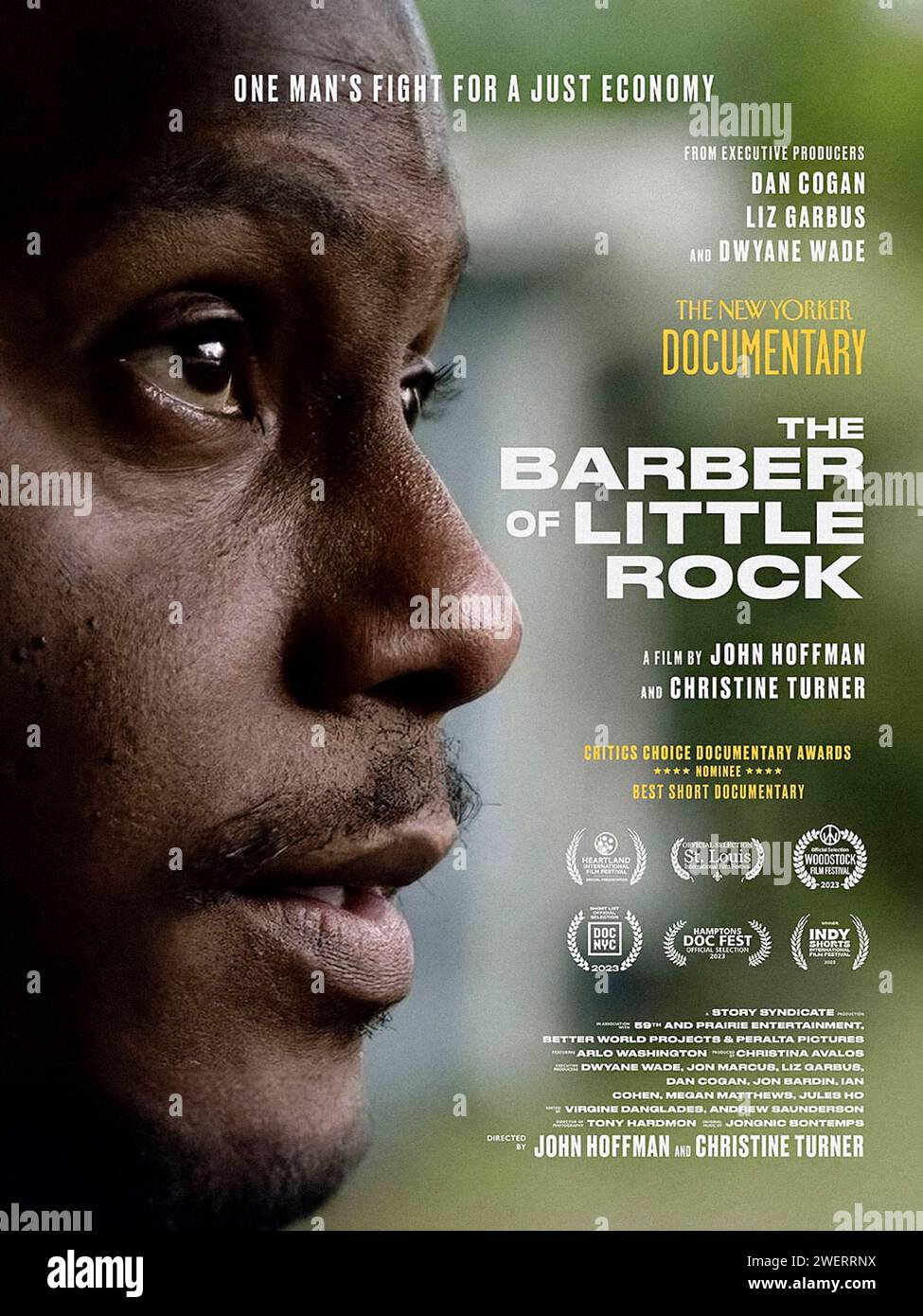 The Barber of Little Rock (2023) directed by John Hoffman and Christine Turner. Documentary short exploring America's widening racial wealth gap through the story of Arlo Washington, a local barber who set up a nonprofit community bank. Editorial use only, mandatory credit: Media Associates / New Yorker Stock Photo