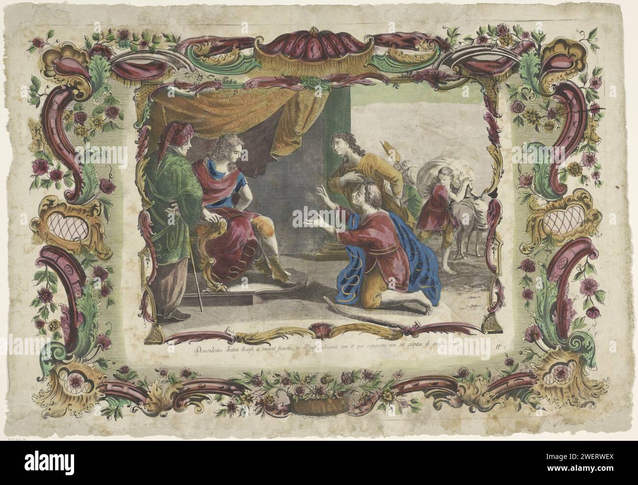 Joseph's brothers kneel in front of him in Egypt, Giovanni Volpato