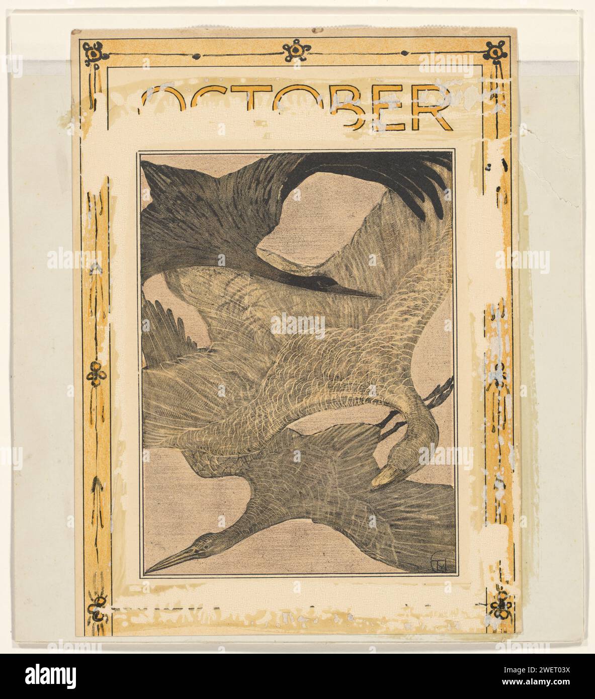 Three Flying Birds, Theo Van Hoytema, 1878 - 1905 print The birds fly ...