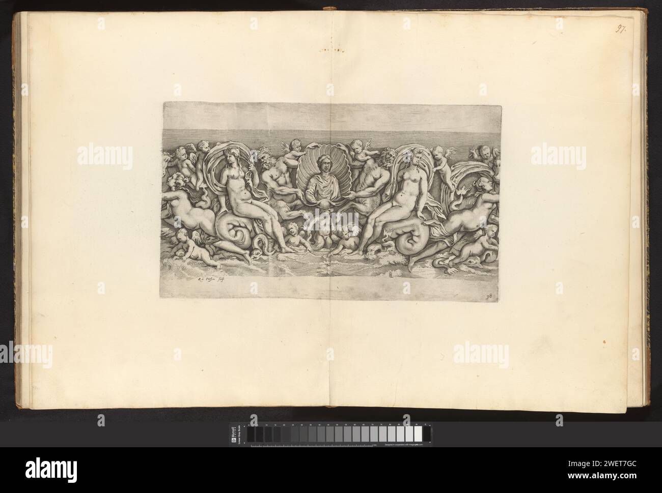 Reproduction Putti Bas -relief with putti who show a medal with Romulus and Remus, 1636 ...