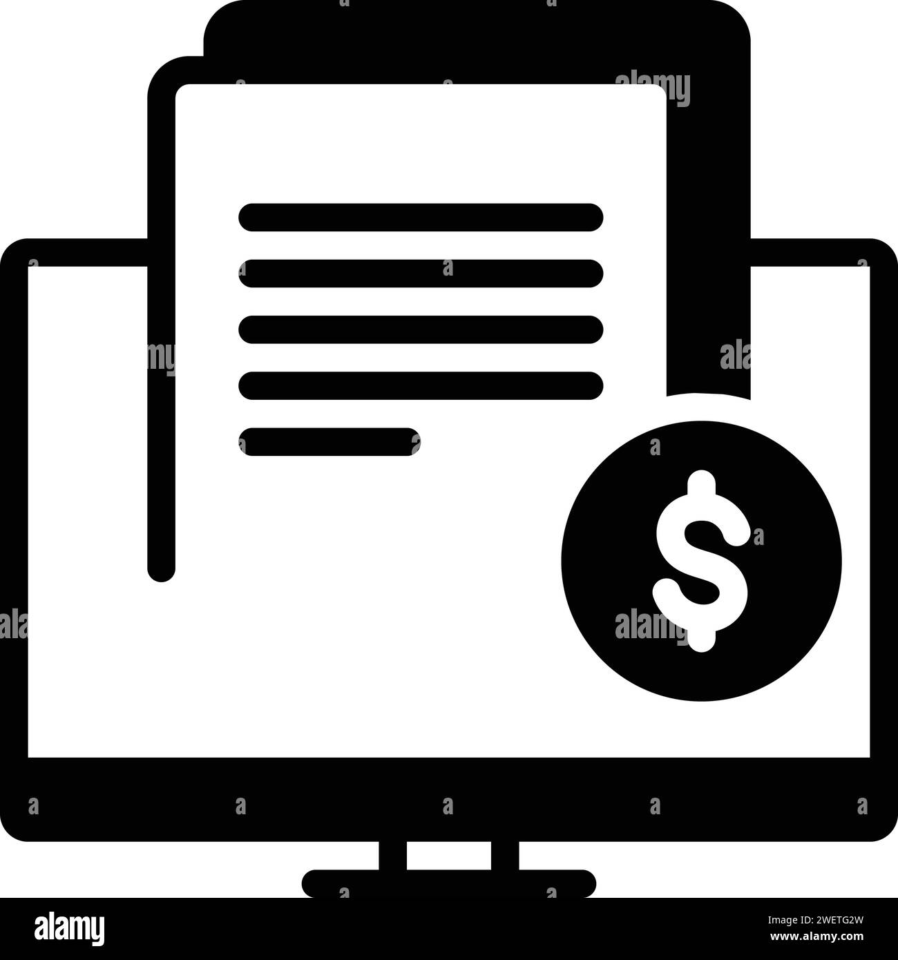 Icon for invoicing,receipt Stock Vector Image & Art - Alamy