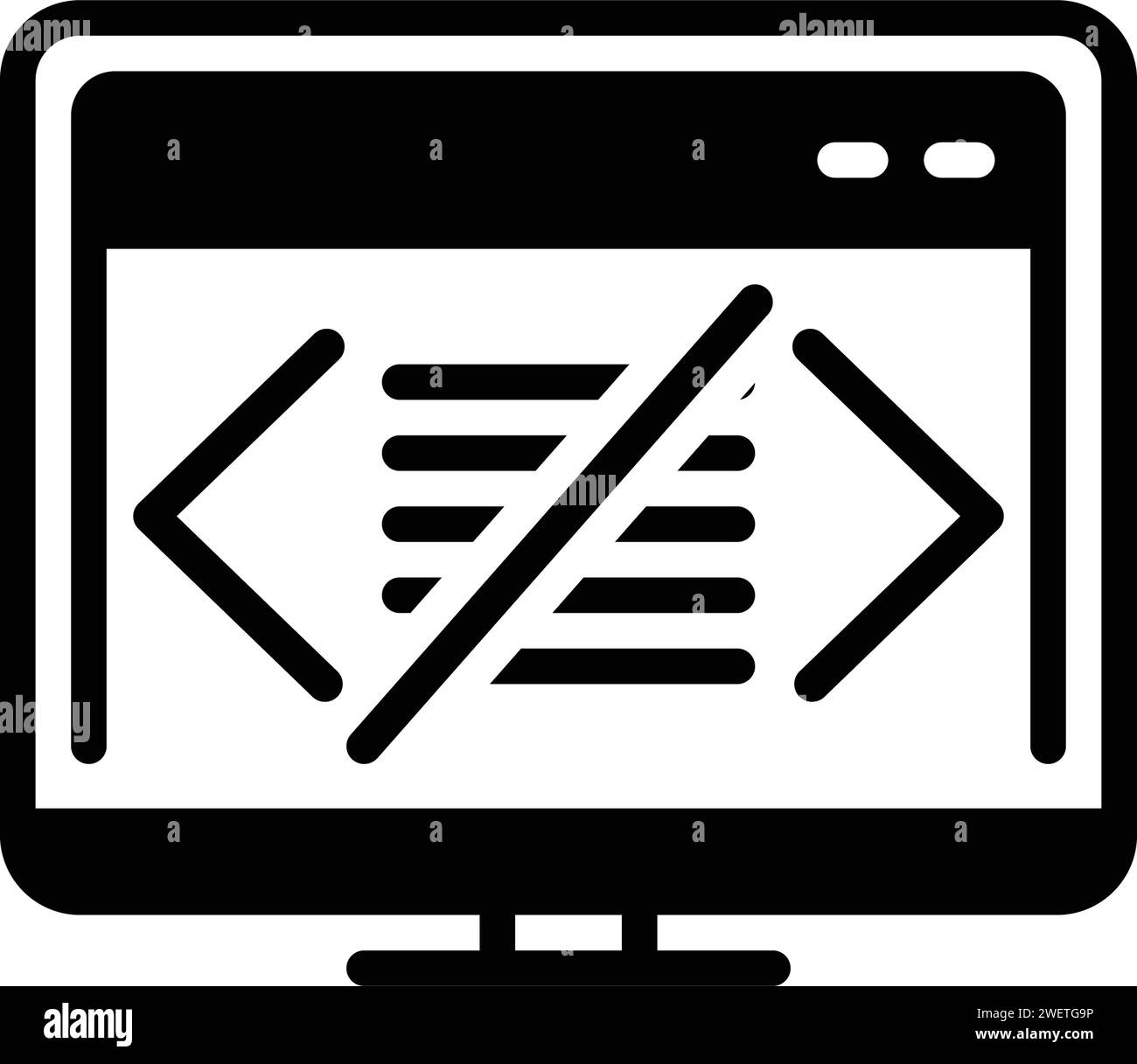 Icon for coding software stock vector image art alamy