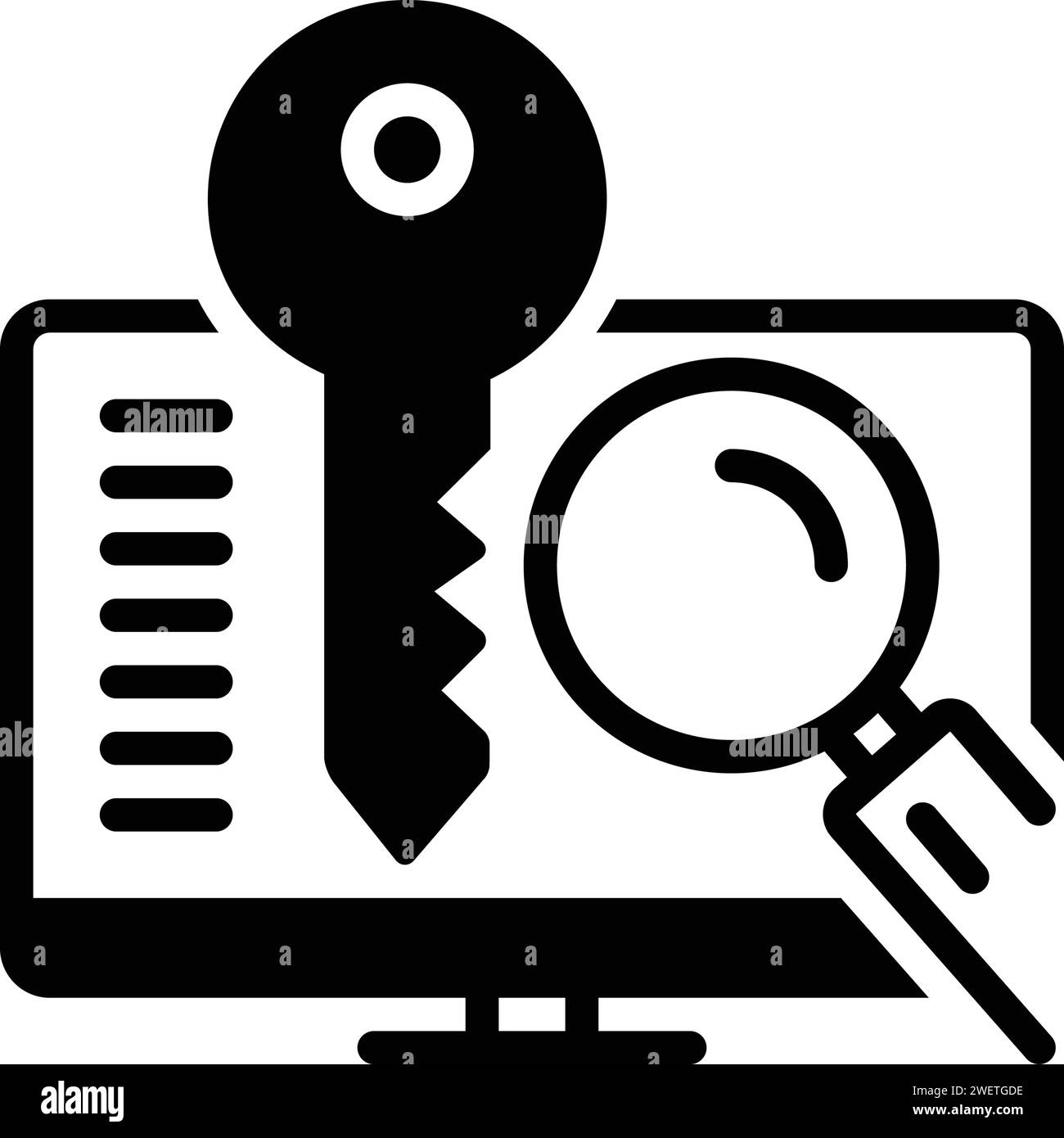 Icon for keylogger,code Stock Vector