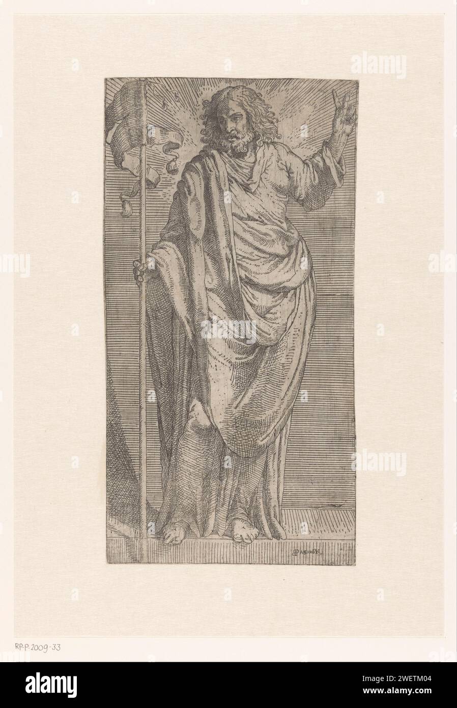 Christ with Banier, 1539 - 1592 print Standing Christ, blessing with ...