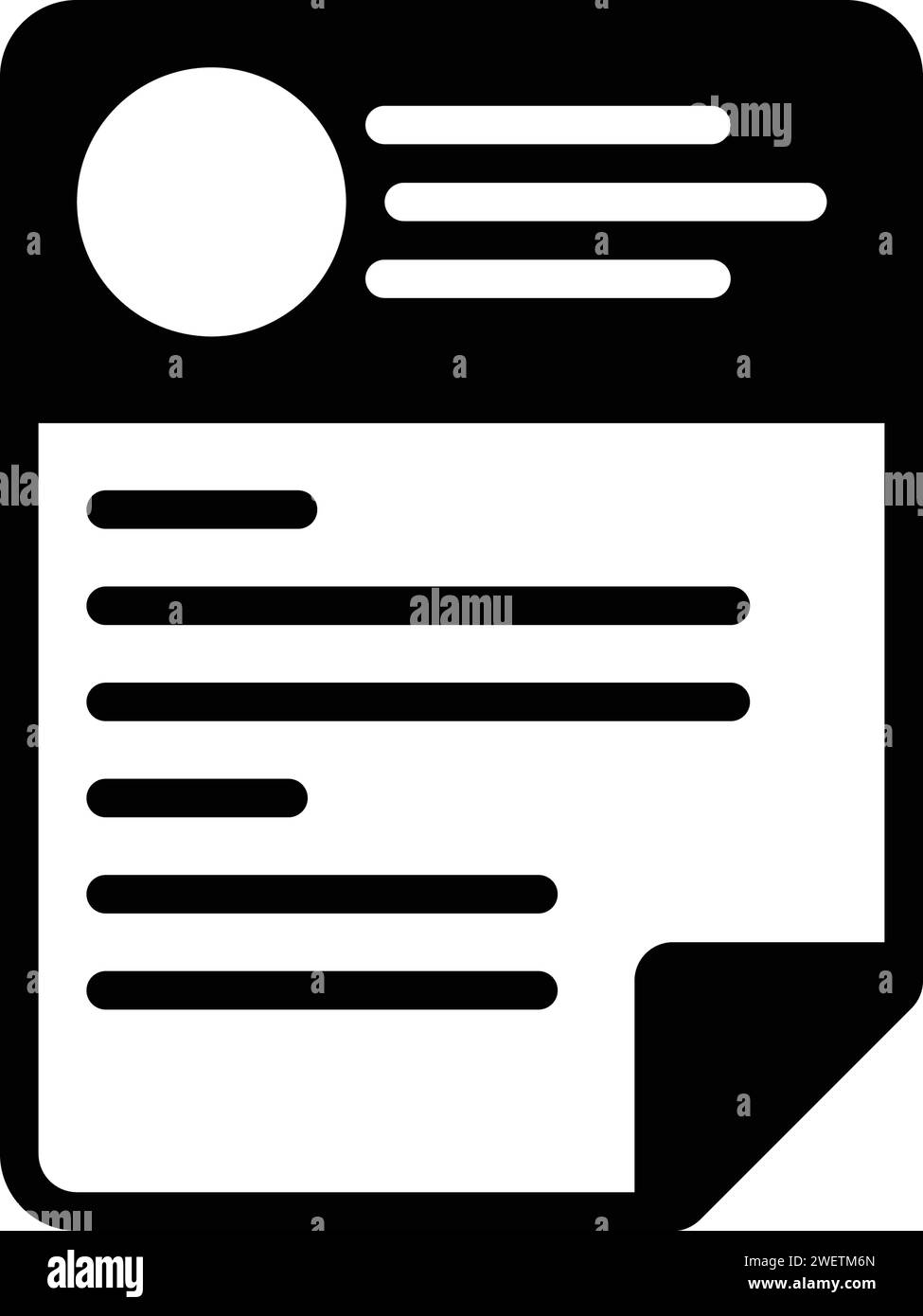Resume template resume template Black and White Stock Photos & Images ...