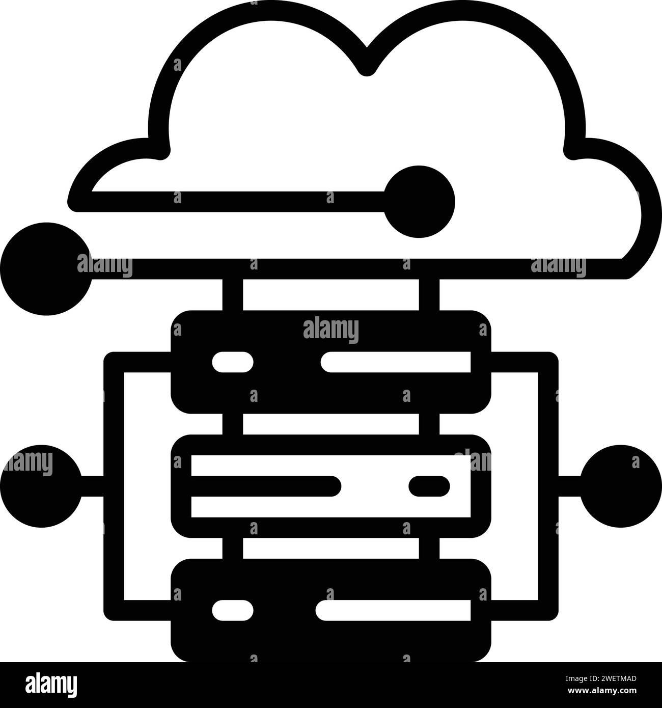 Icon for cloud hosting,cloud,hosting Stock Vector