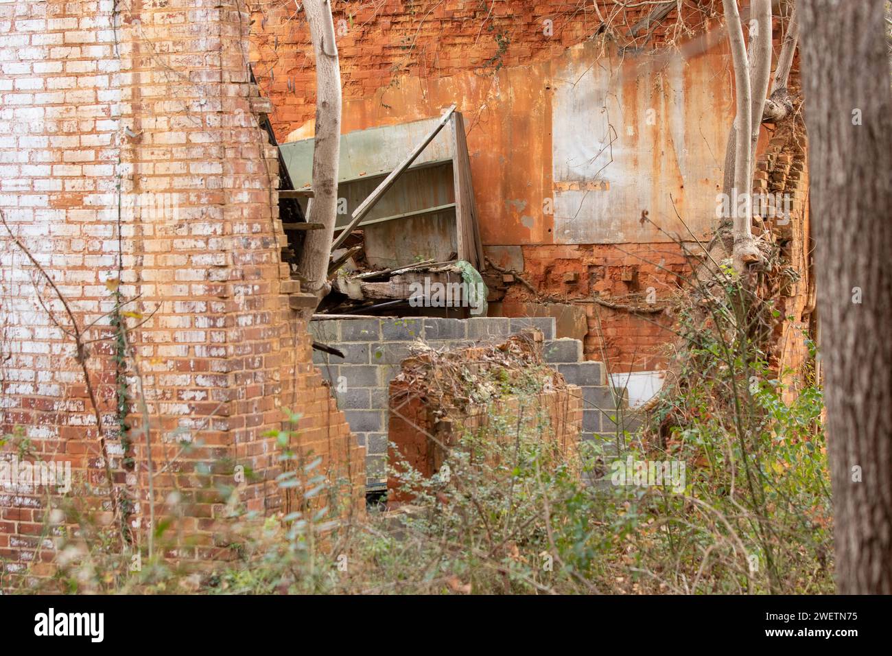 Abandoned Brick Building Stock Photo