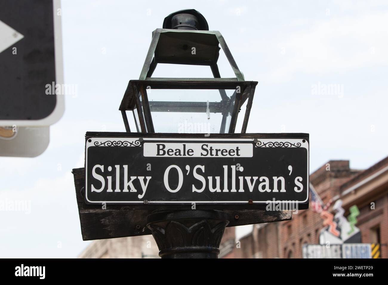 Silky O'Sullivan's and Beale Street Sign Stock Photo