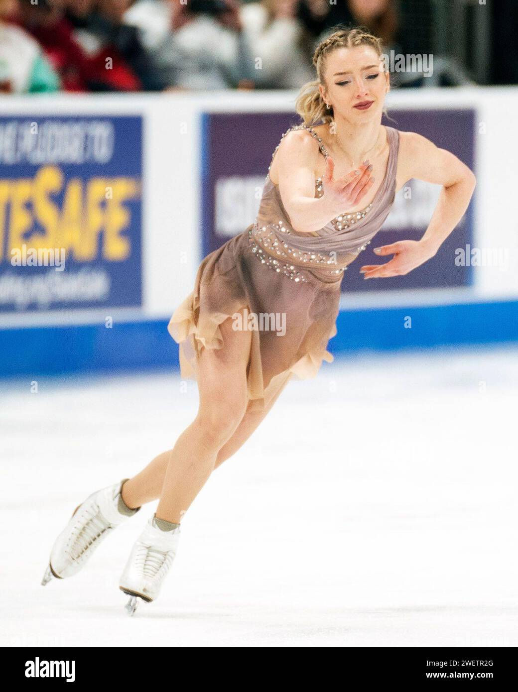 Columbus, Ohio, United States. 26th January, 2024. Amber Glenn skates