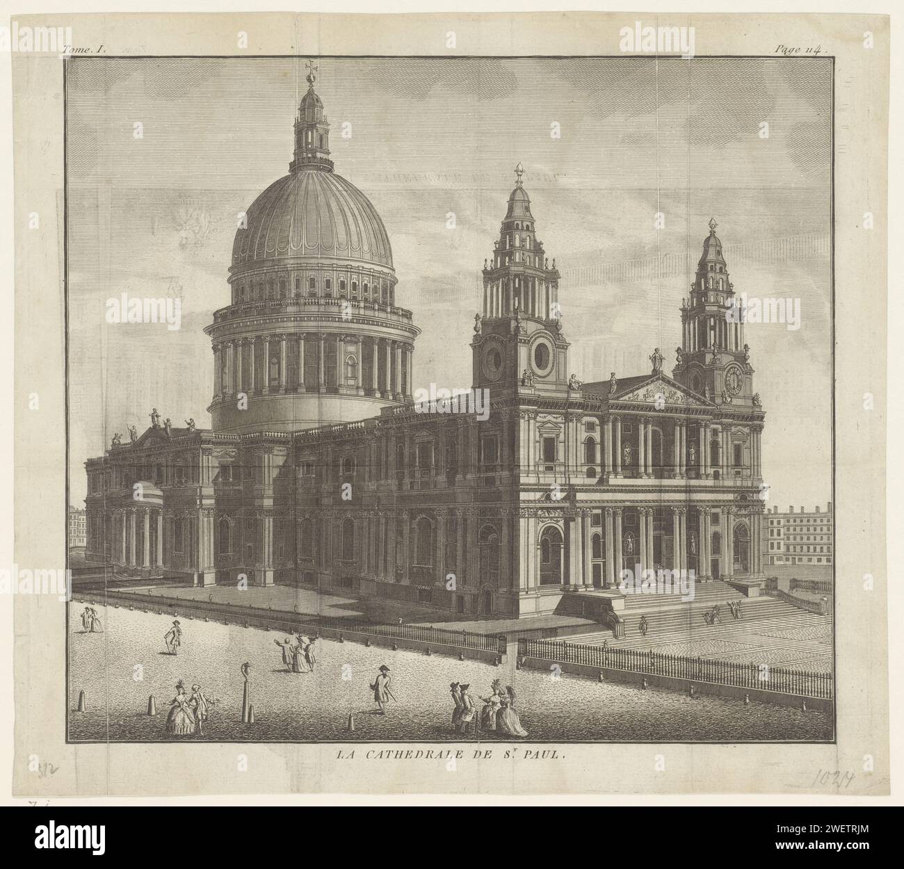 Engraving exterior st pauls cathedral hi-res stock photography and ...