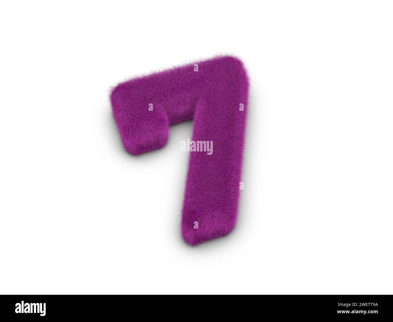 Fur Number 7 Fur number Seven on a white background. 3d illustration Stock Photo - Alamy