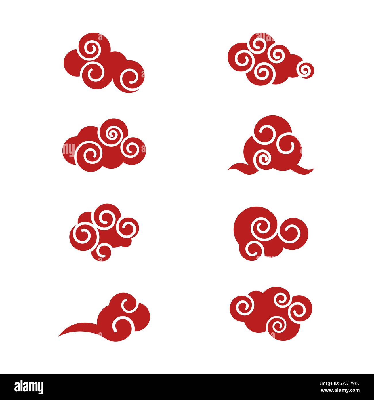 Chinese Cloud template vector icon illustration design Stock Vector
