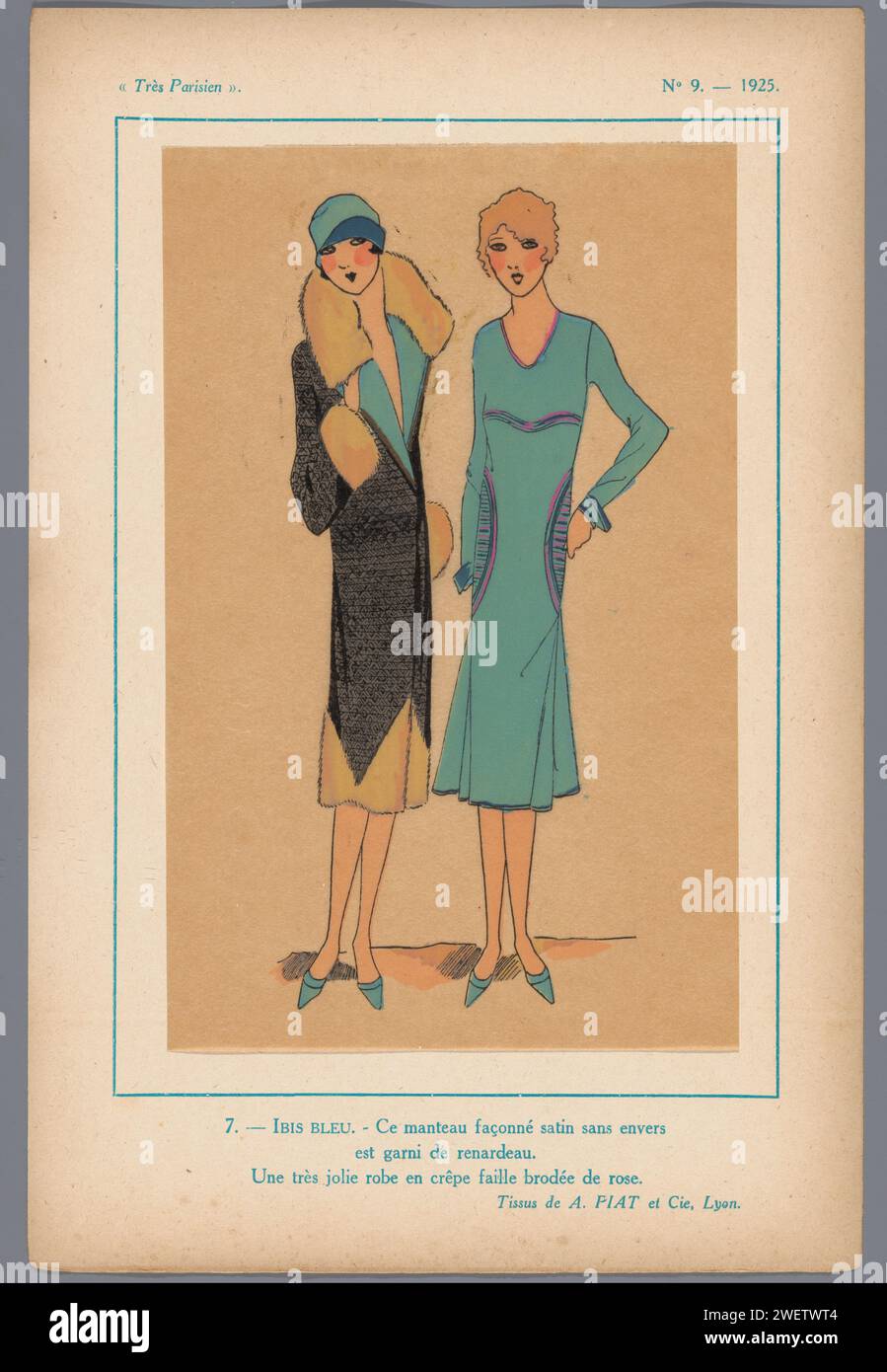 Very Parisian, 1925, no. 9, pl. 7.- Ibis Bleu, 1925 Mantel trimmed with ...