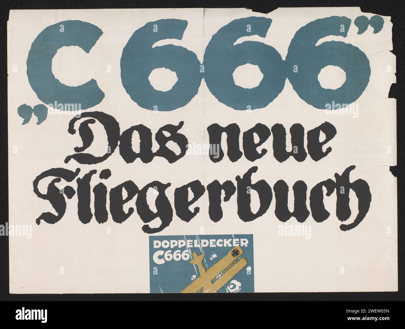 German double decker plane in the clouds, A. Rother (Possible), in or before 1916 poster. print