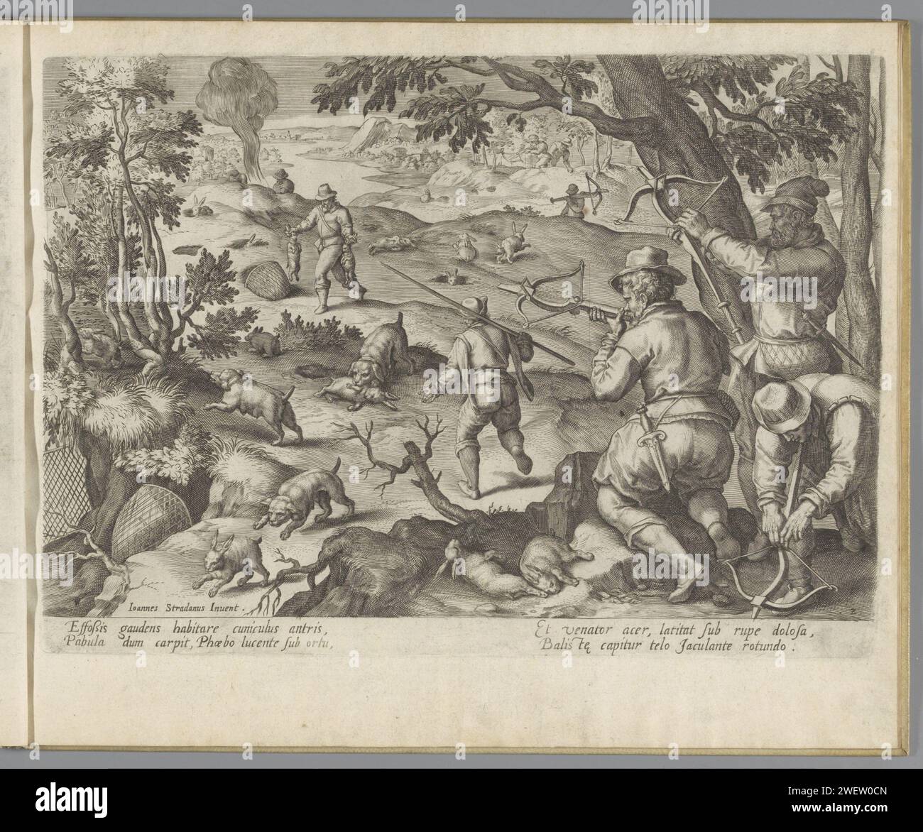 Rabbit Yacht, 1580 - 1618 print Landscape with hunters that hunt ...