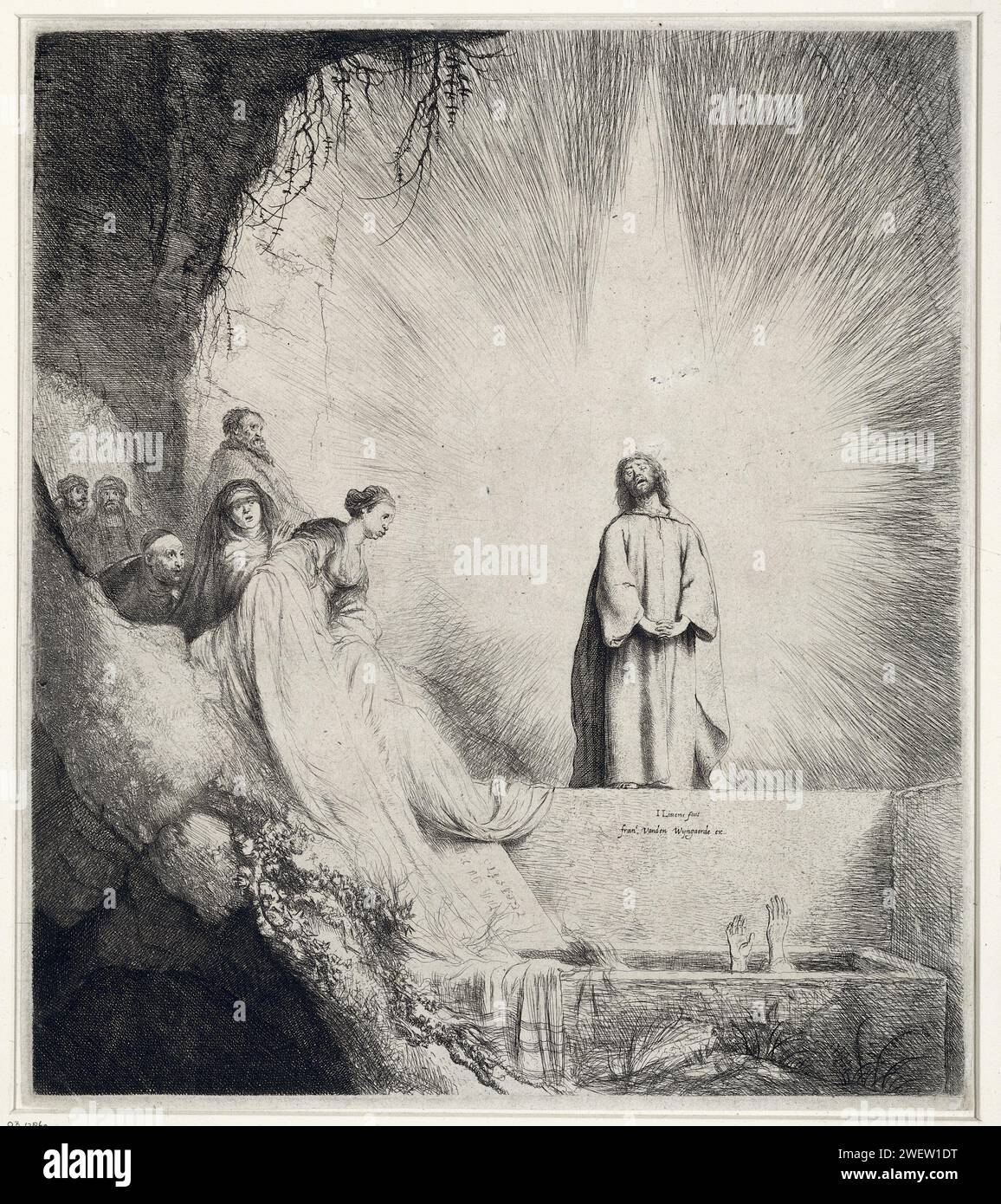 Opwekking by Lazarus, Jan Lievens, 1630 - 1631 print Christ conceived ...